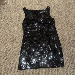 Black sequin dress